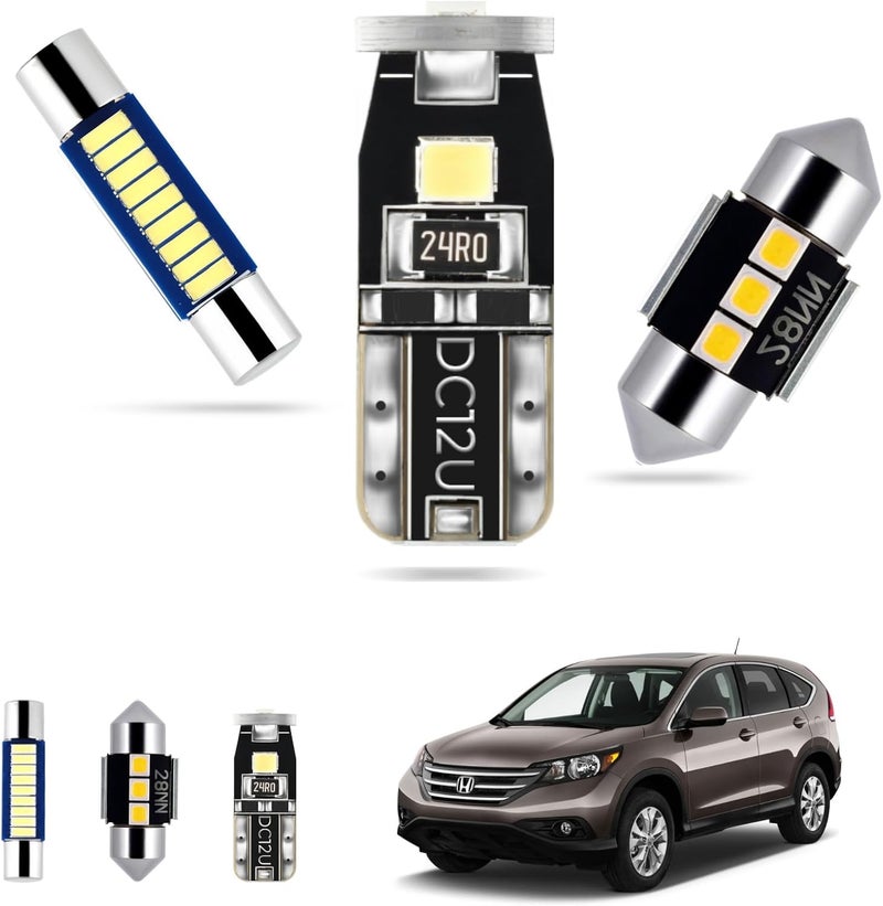 EASY EAGLE LED Interior Car Lights for Honda-CRV-2007-2012: 10 Piece Kit White LED Light Bulbs - Super Bright 6000K + Install Tool - Image 1